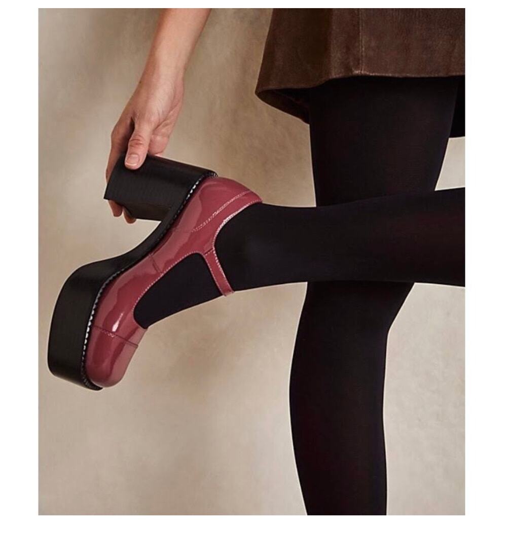 Free People X Jeffrey Campbell Pia Mary Jane Platform Heel Brick Red Size 9.5